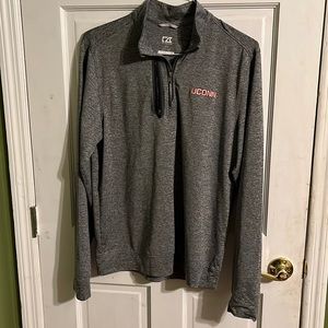 UCONN. 1/4 zip lightweight jacket